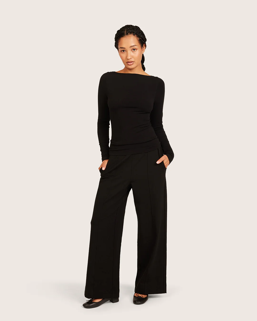 Relaxed Leg Pants - Short - Black - Image 8