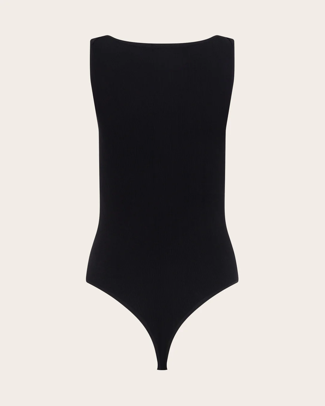 Ribbed Boat Neck Bodysuit - Black - Image 20