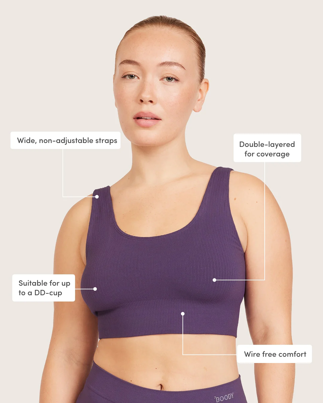 Ribbed Seamfree Crop - Amethyst - Image 15
