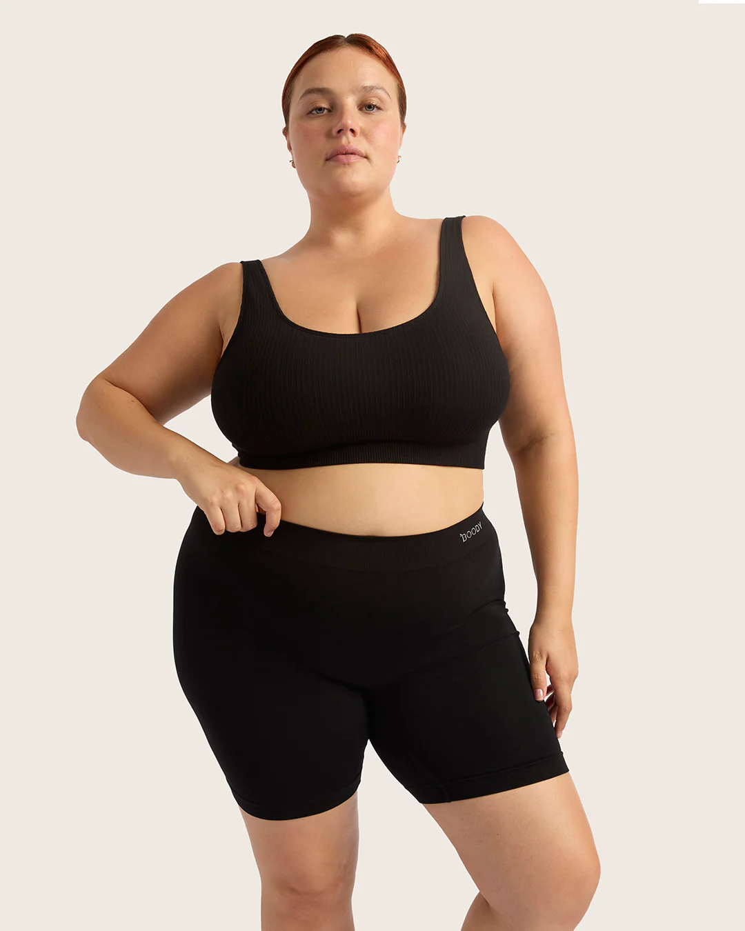 Ribbed Seamfree Crop - Black - Image 10