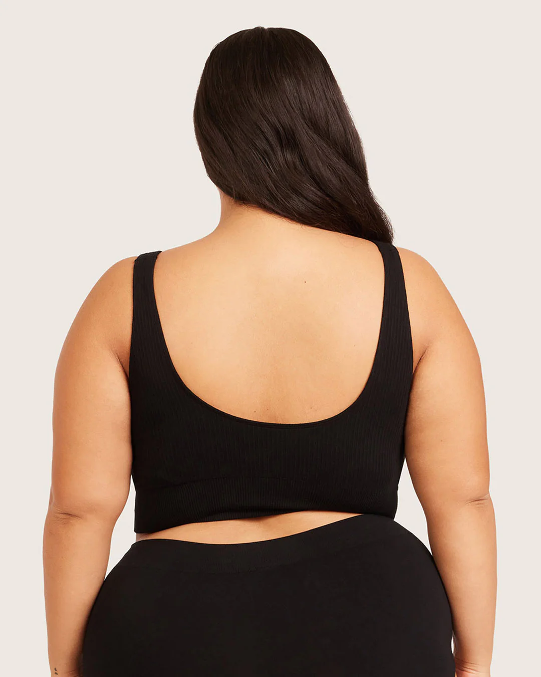 Ribbed Seamfree Crop - Black - Image 14