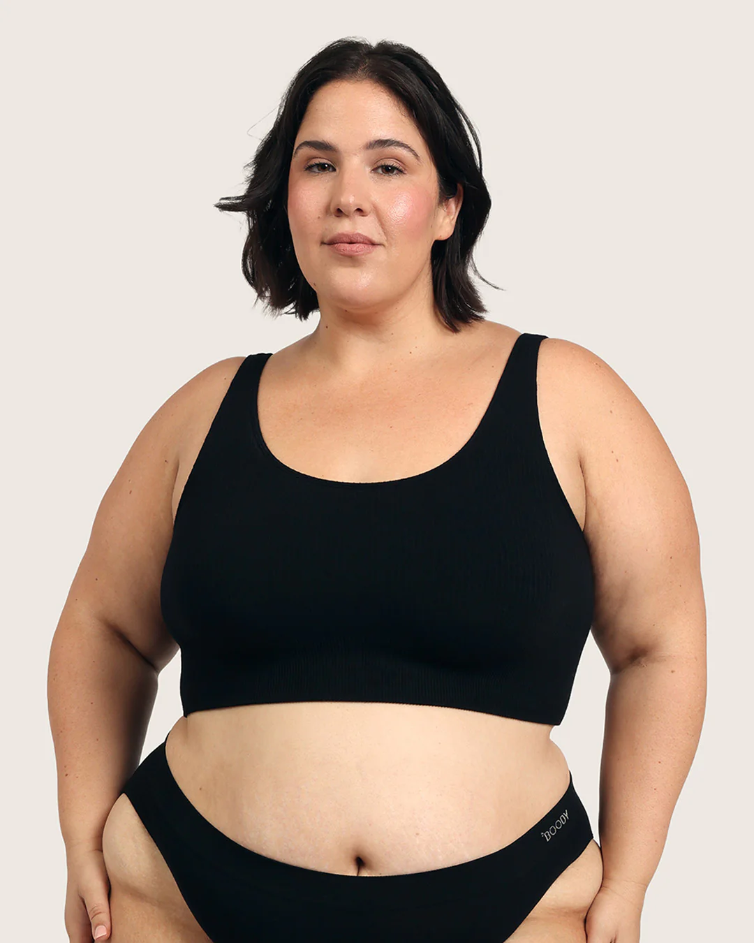 Ribbed Seamfree Crop - Black - Image 17