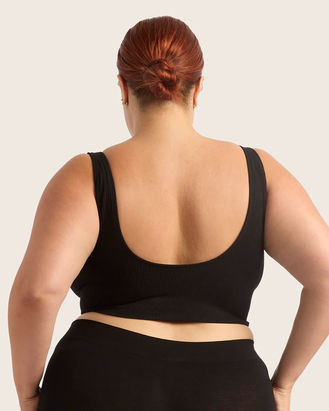 Ribbed Seamfree Crop - Black - Image 9
