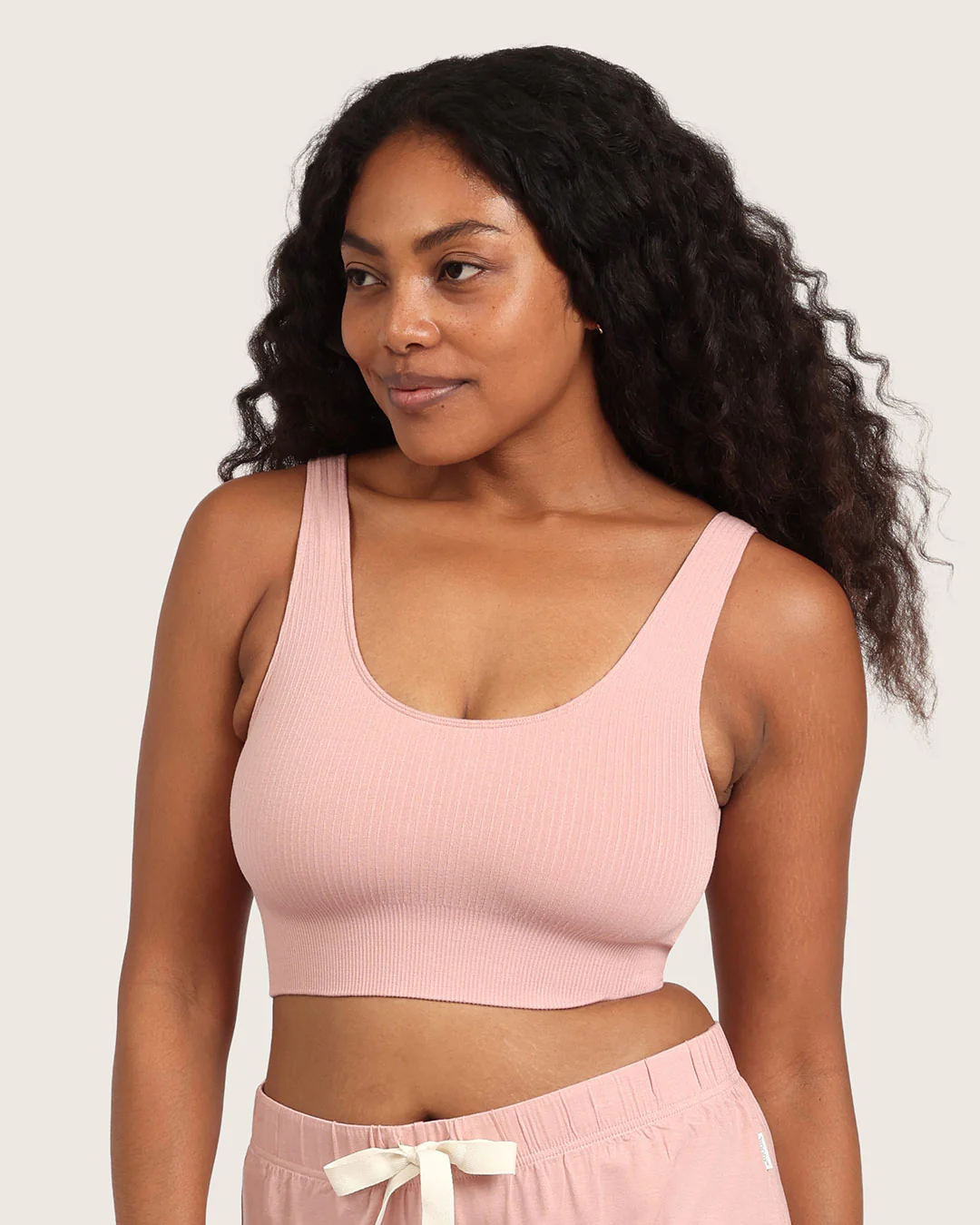 Ribbed Seamfree Crop-Dusty Pink - Image 10