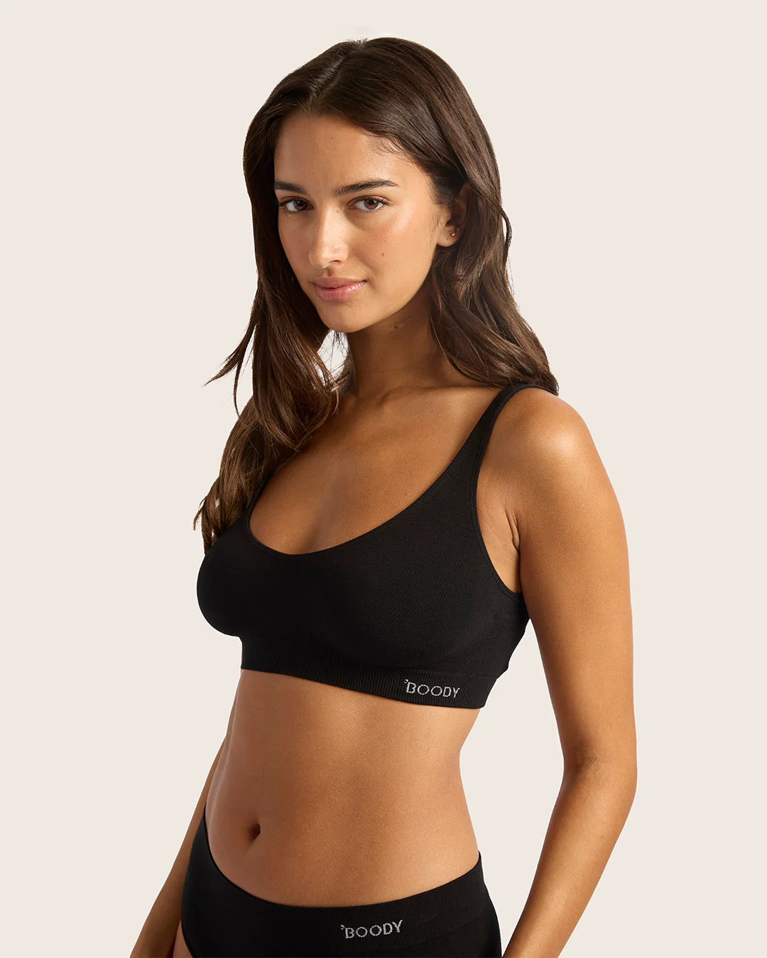 Seamfree Crop Bra - Black - Image 4