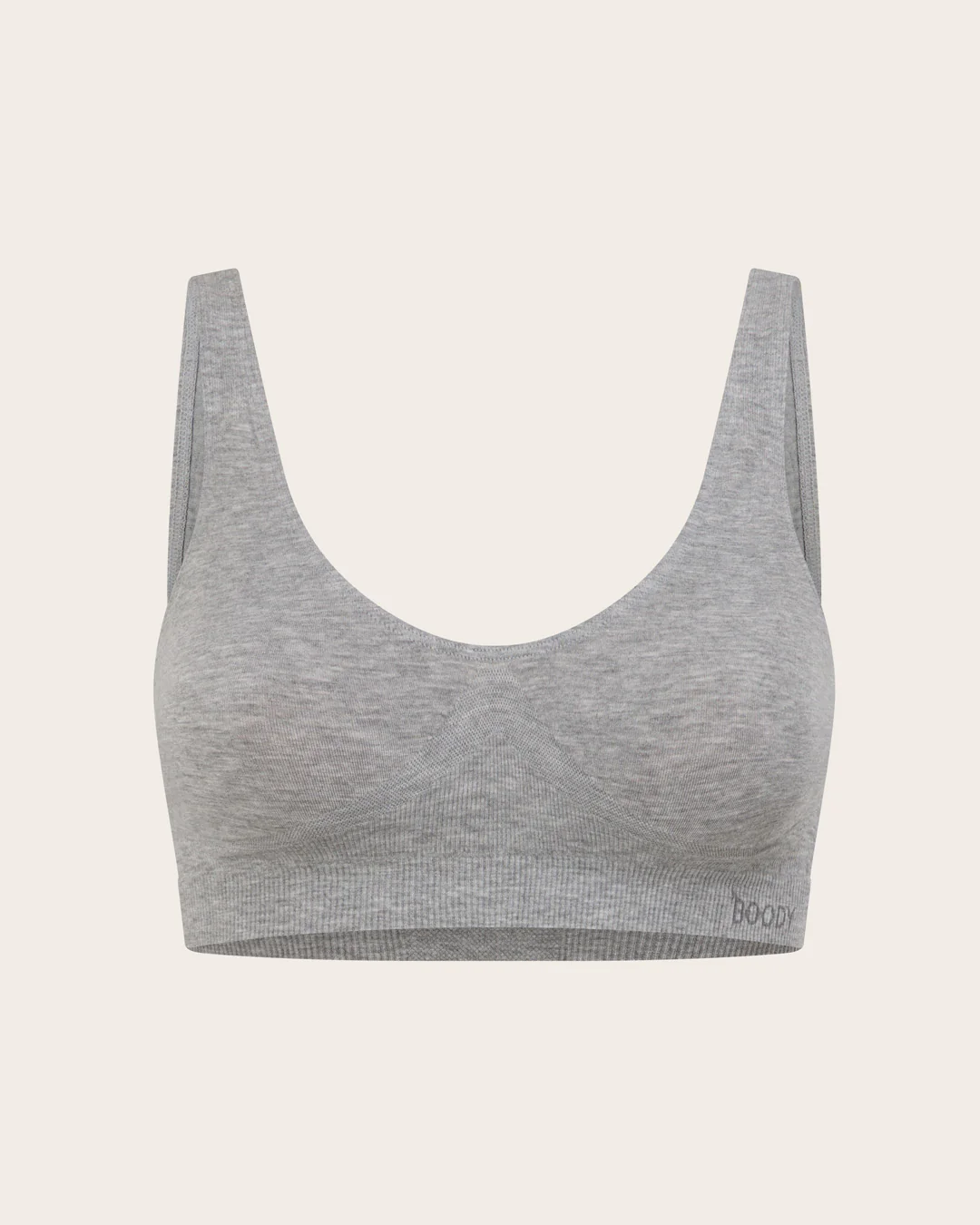 Seamfree Crop Bra - Light Grey Marl - Image 7
