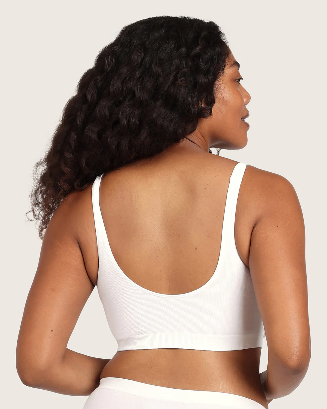 Seamfree Crop Bra - White - Image 9