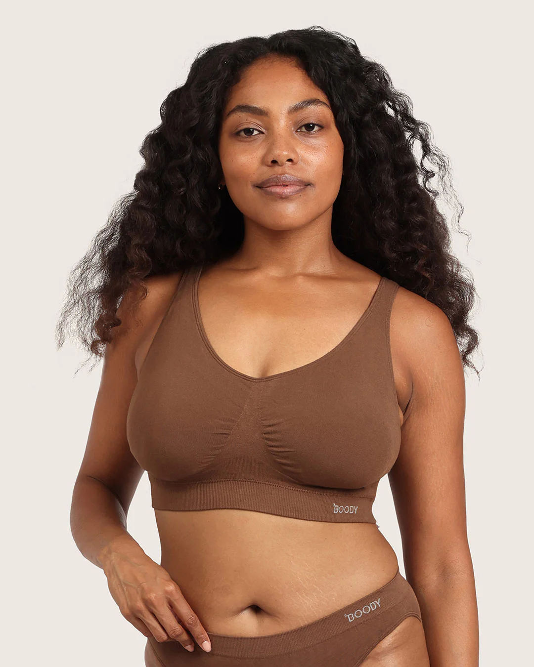 Seamfree Padded Crop Bra - Clove - Image 5