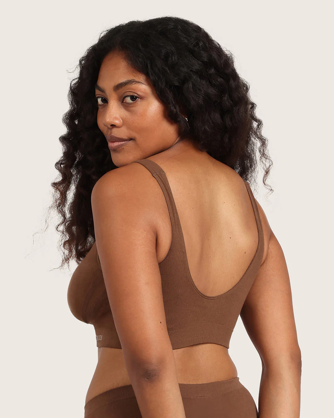 Seamfree Padded Crop Bra - Clove - Image 7