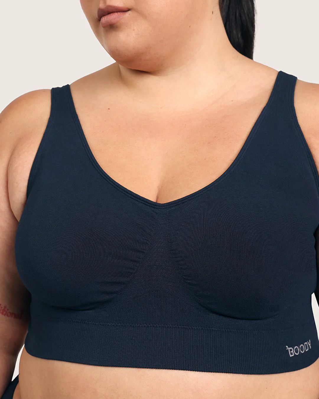 Seamfree Padded Crop Bra - Midnight - Image 14
