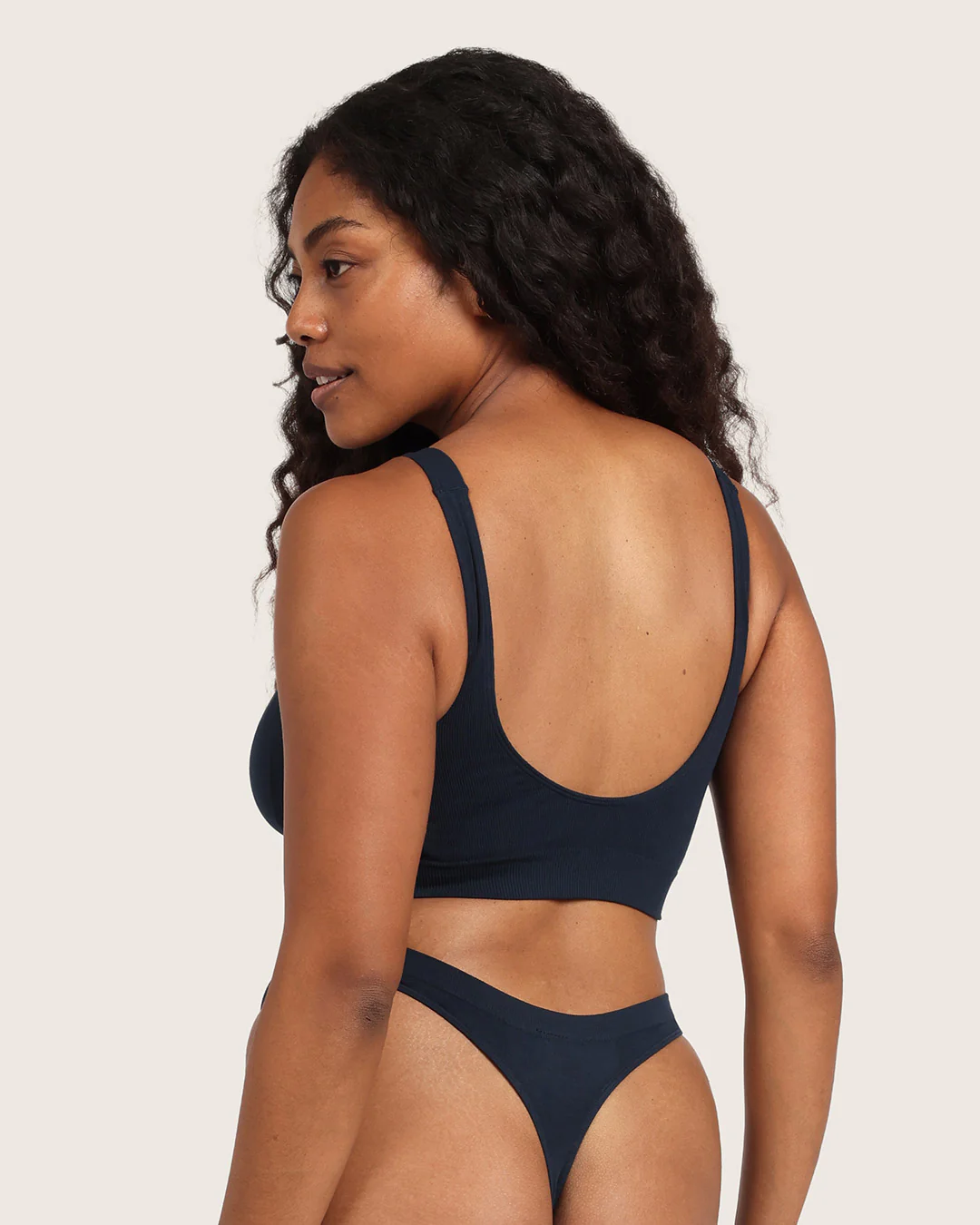 Seamfree Padded Crop Bra - Midnight - Image 7