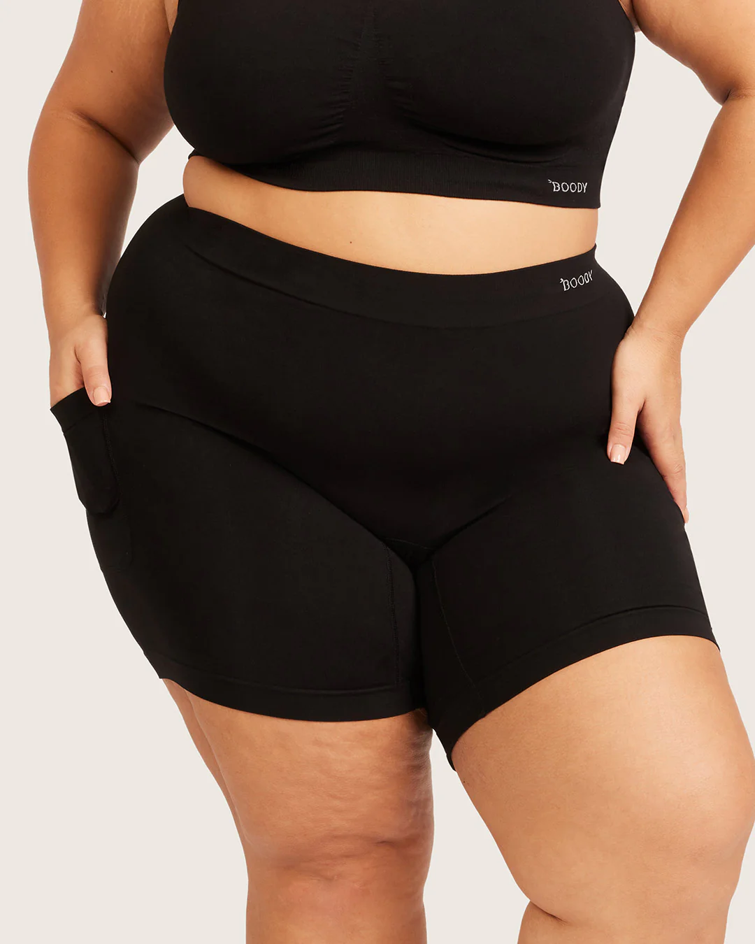 Seamfree Undershorts with Pocket 6" - Black - Image 21