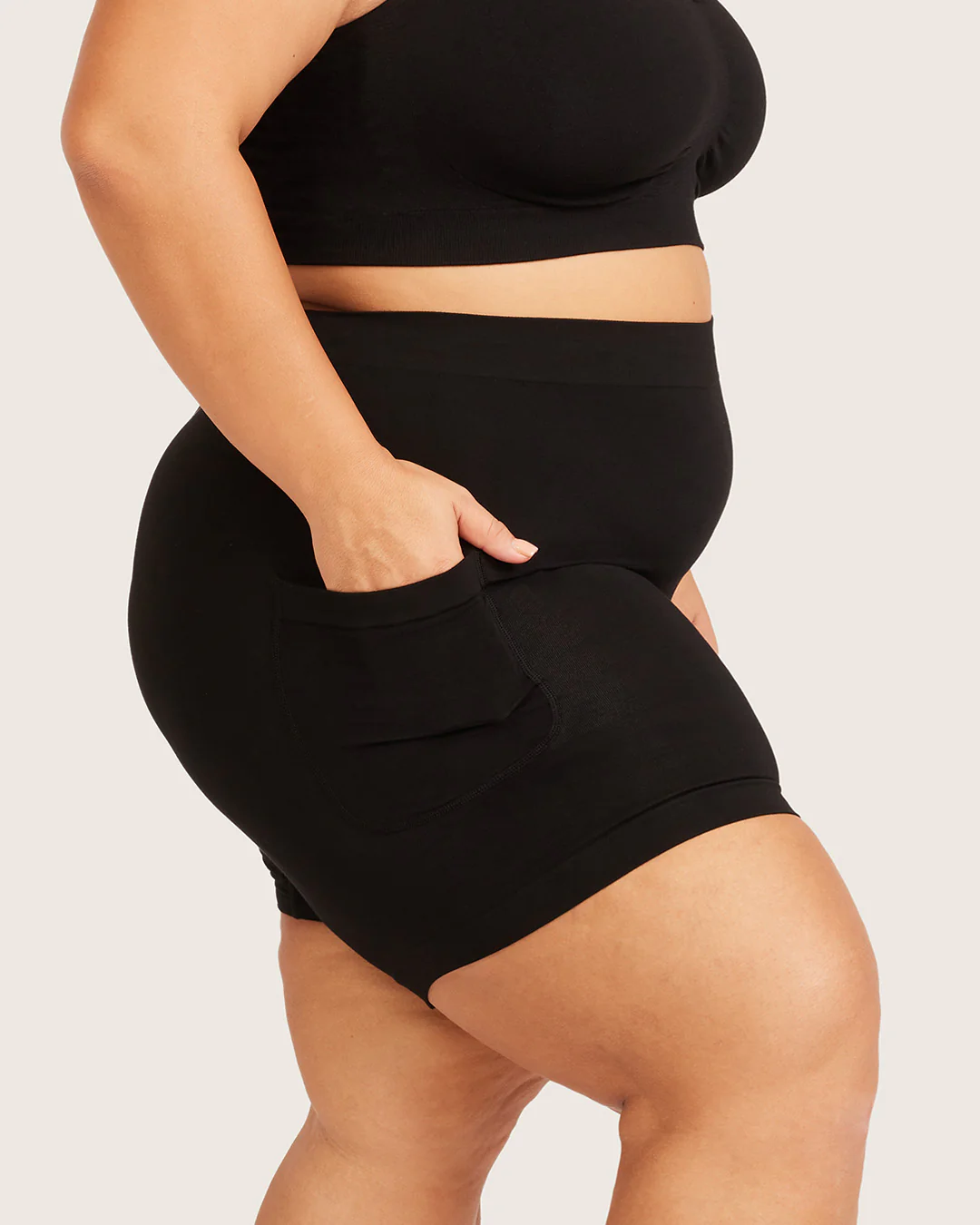 Seamfree Undershorts with Pocket 6" - Black - Image 22