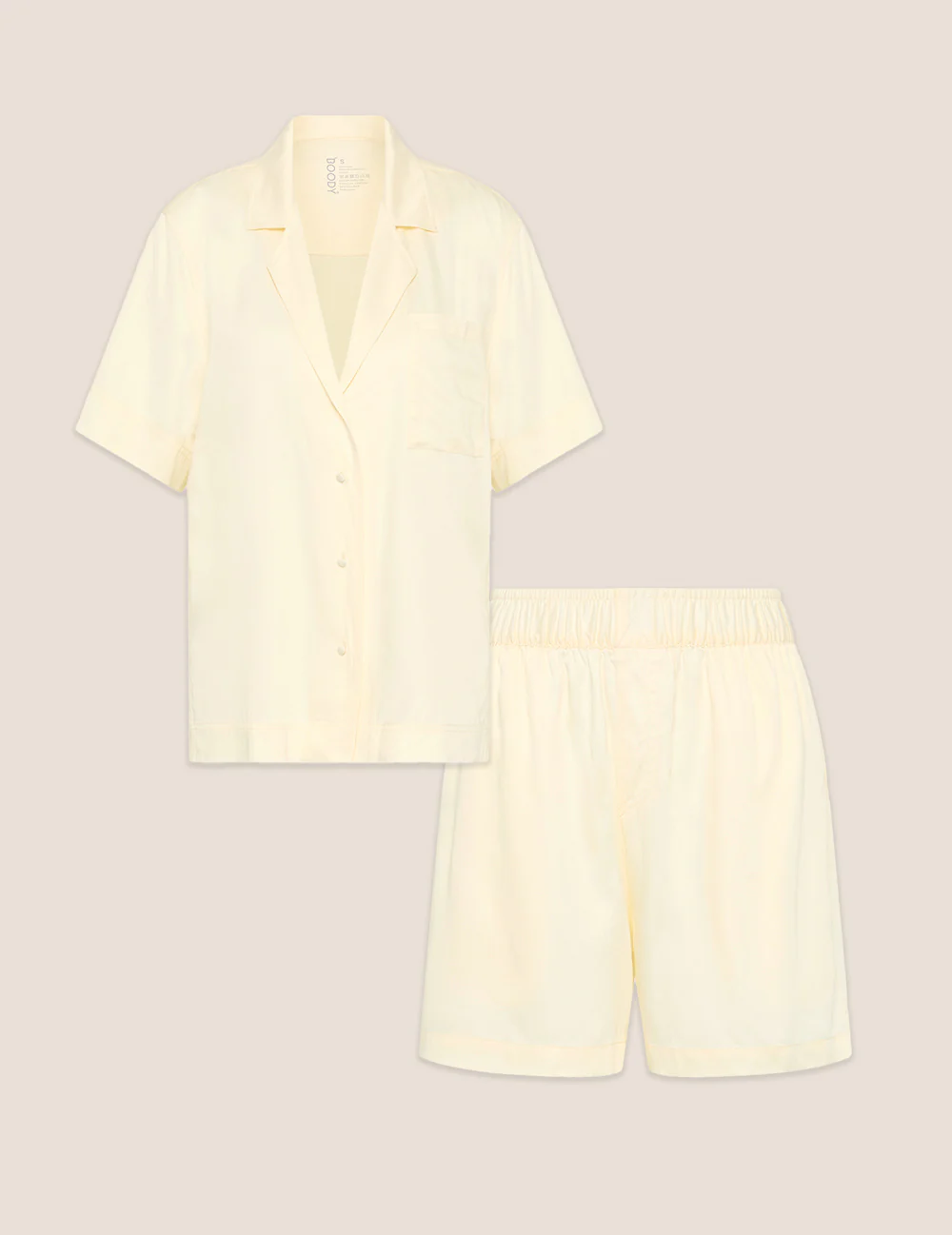 Set Giftbox - Vegan Silk Short Sleep Shirt & Sleep Short - Pearl - Image 2