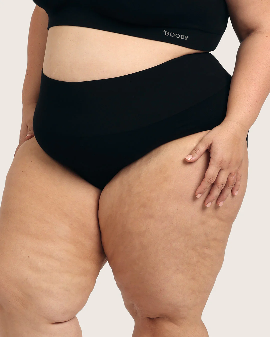 Shaper High Cut Full Briefs - Black - Image 19