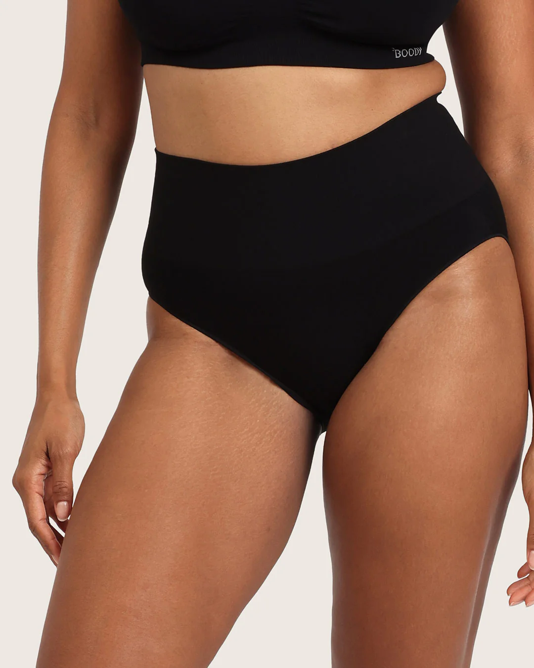 Shaper High Cut Full Briefs - Black - Image 6