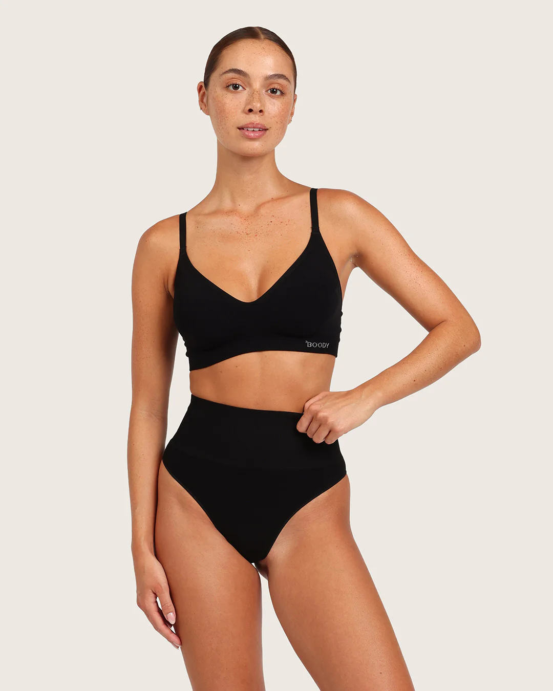 Shaper High Waist G-String - Black - Image 5