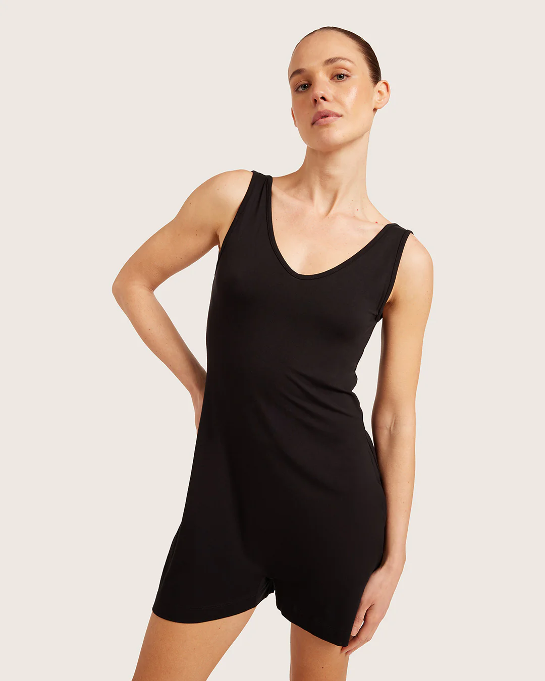 Short Romper - Black - Image 5