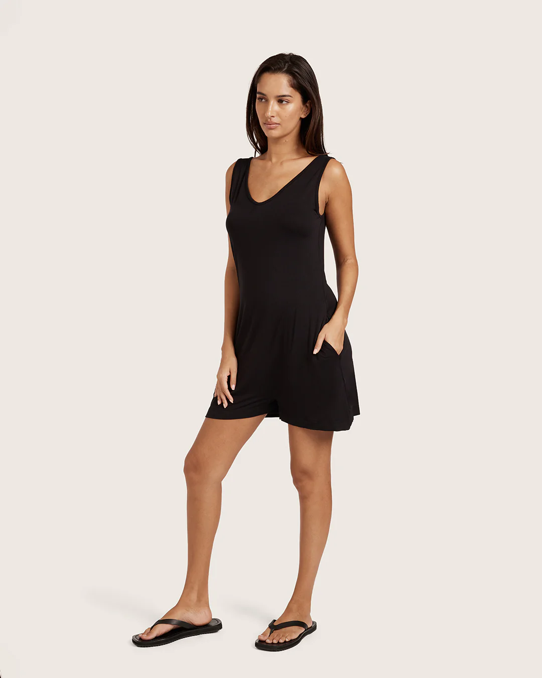 Short Romper - Black - Image 8
