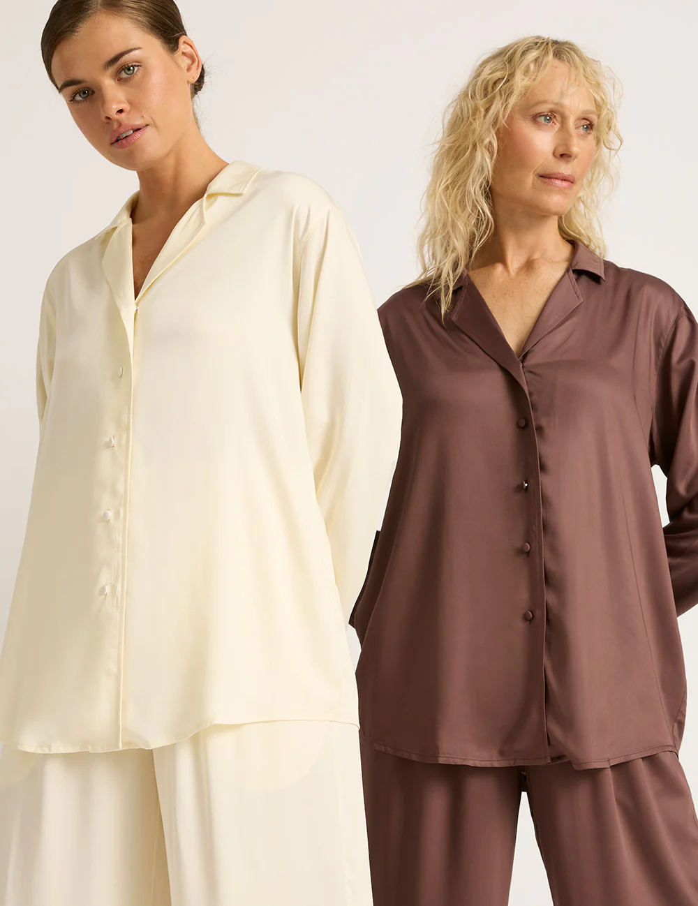 Vegan Silk Long Sleeve Shirt - Garnet - Image 10