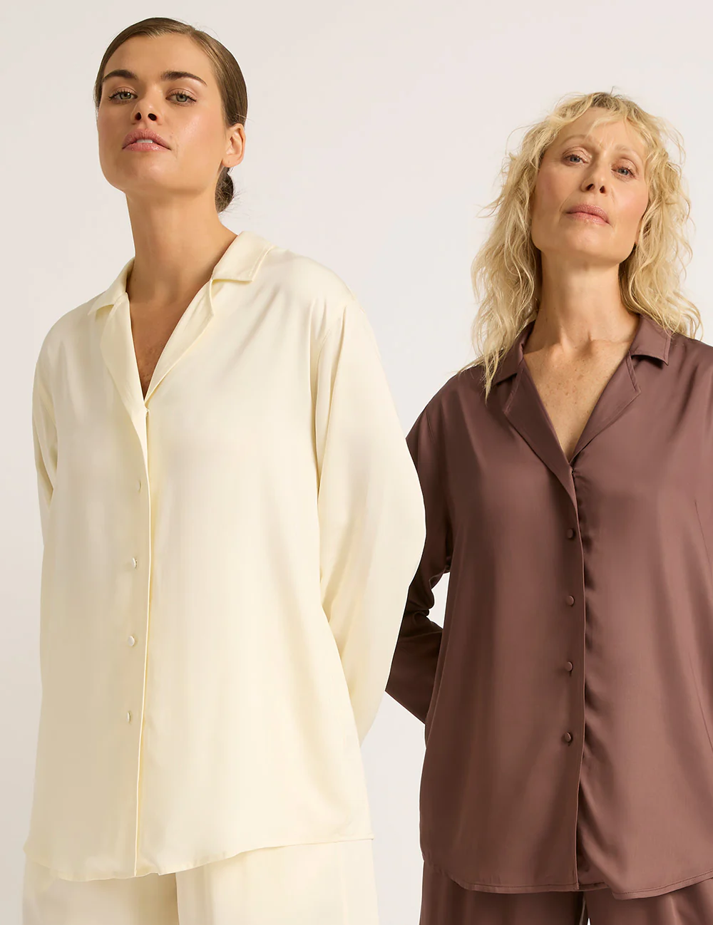 Vegan Silk Long Sleeve Shirt - Garnet - Image 11