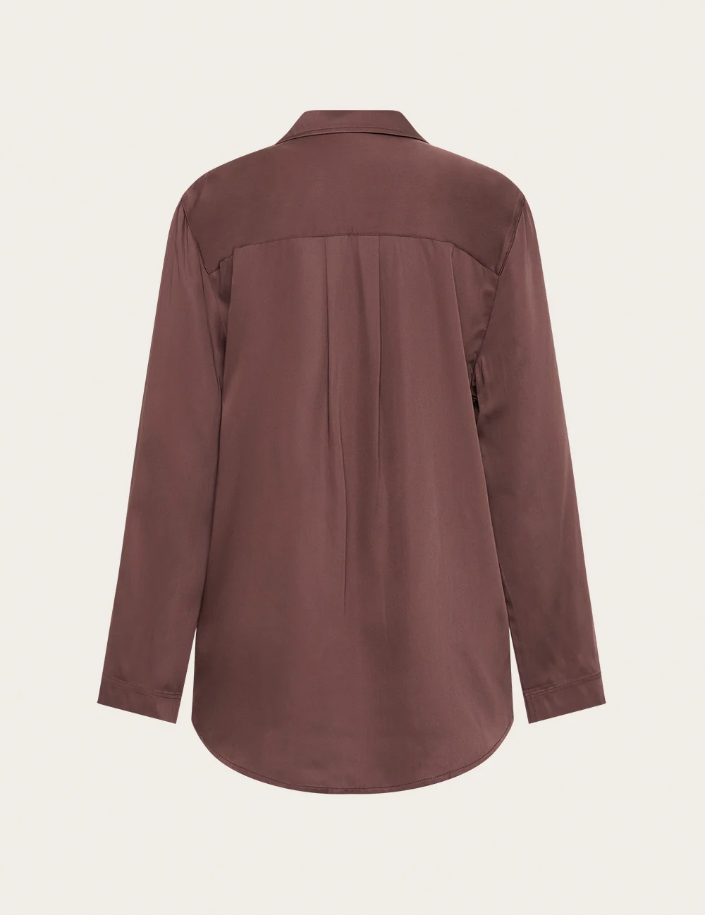 Vegan Silk Long Sleeve Shirt - Garnet - Image 13