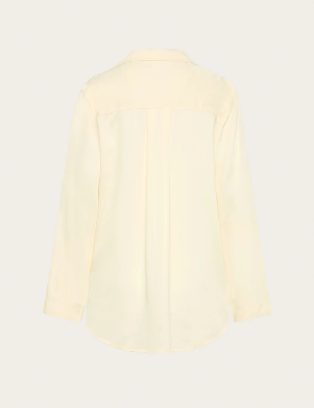 Vegan Silk Long Sleeve Shirt - Pearl - Image 6
