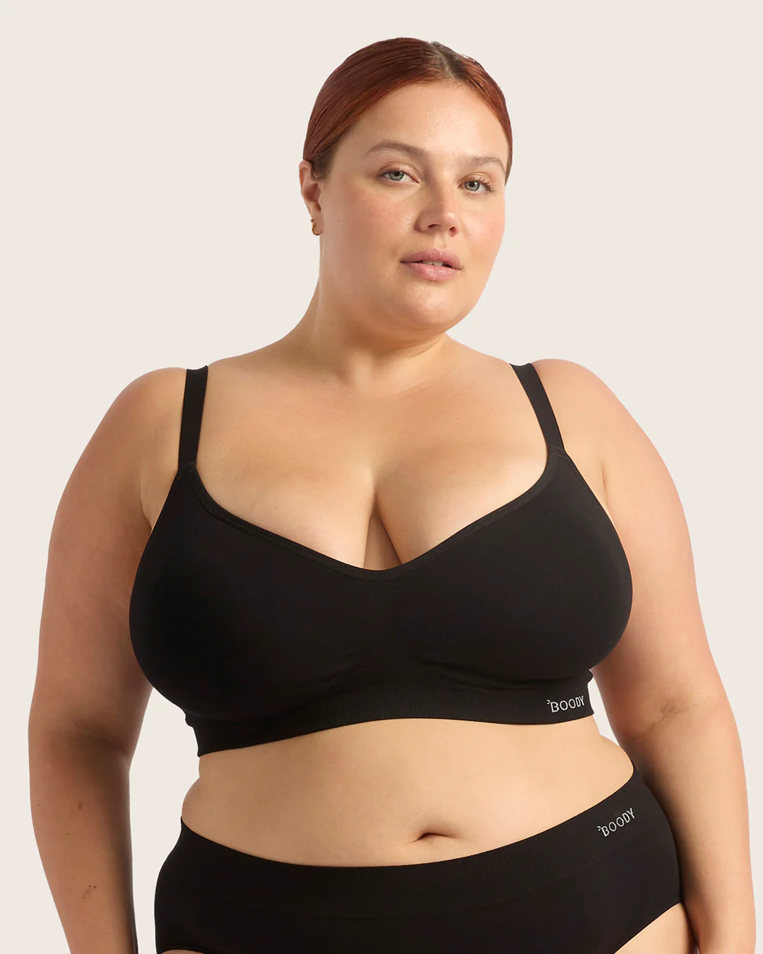 Wireless Full Bust T-Shirt Bra - Black - Image 11
