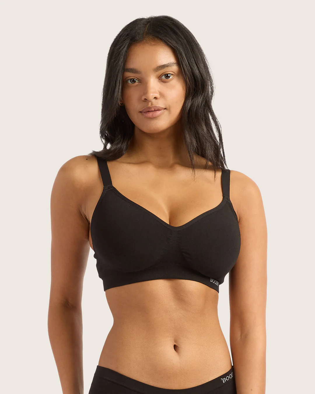 Wireless Full Bust T-Shirt Bra - Black - Image 7