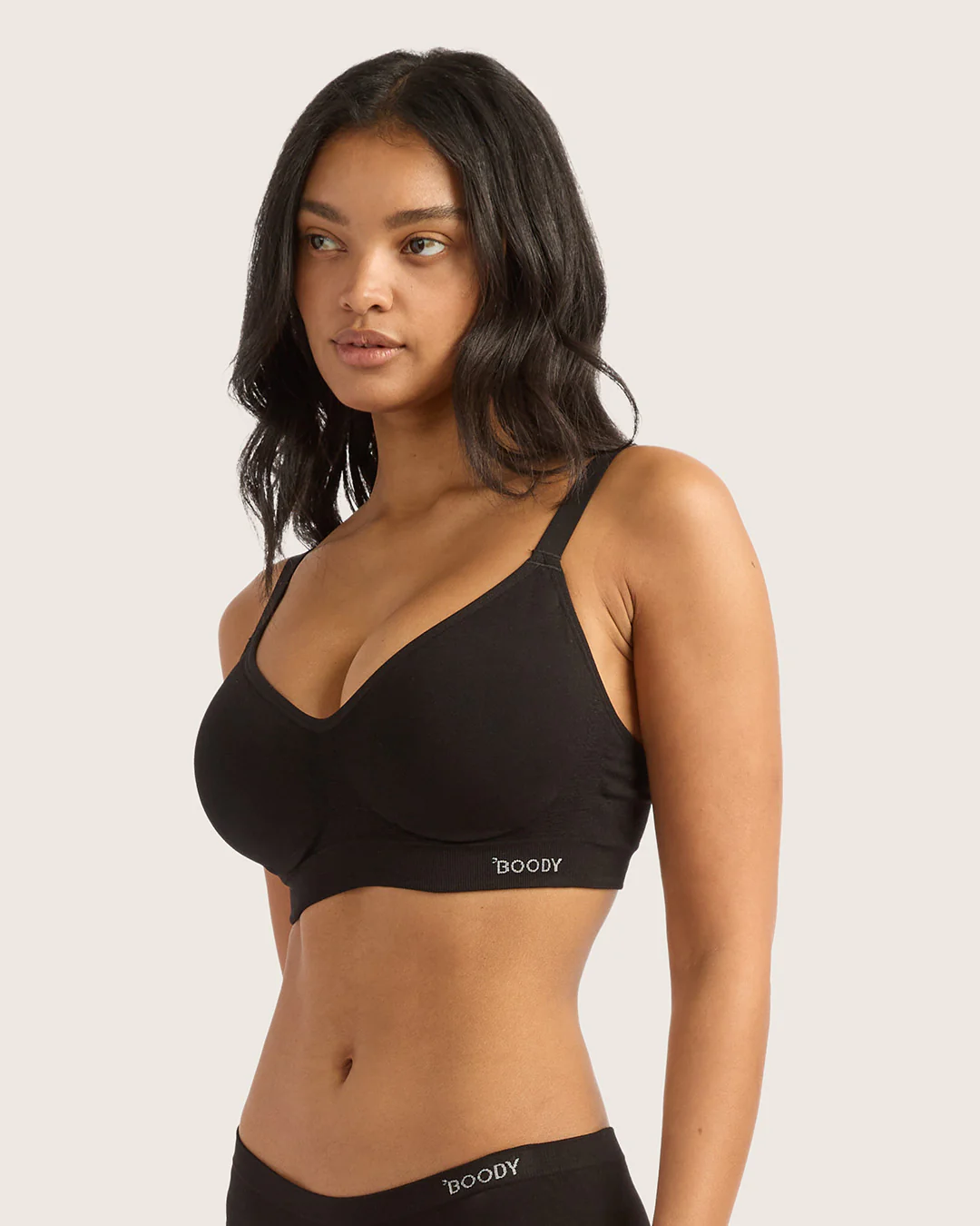 Wireless Full Bust T-Shirt Bra - Black - Image 8
