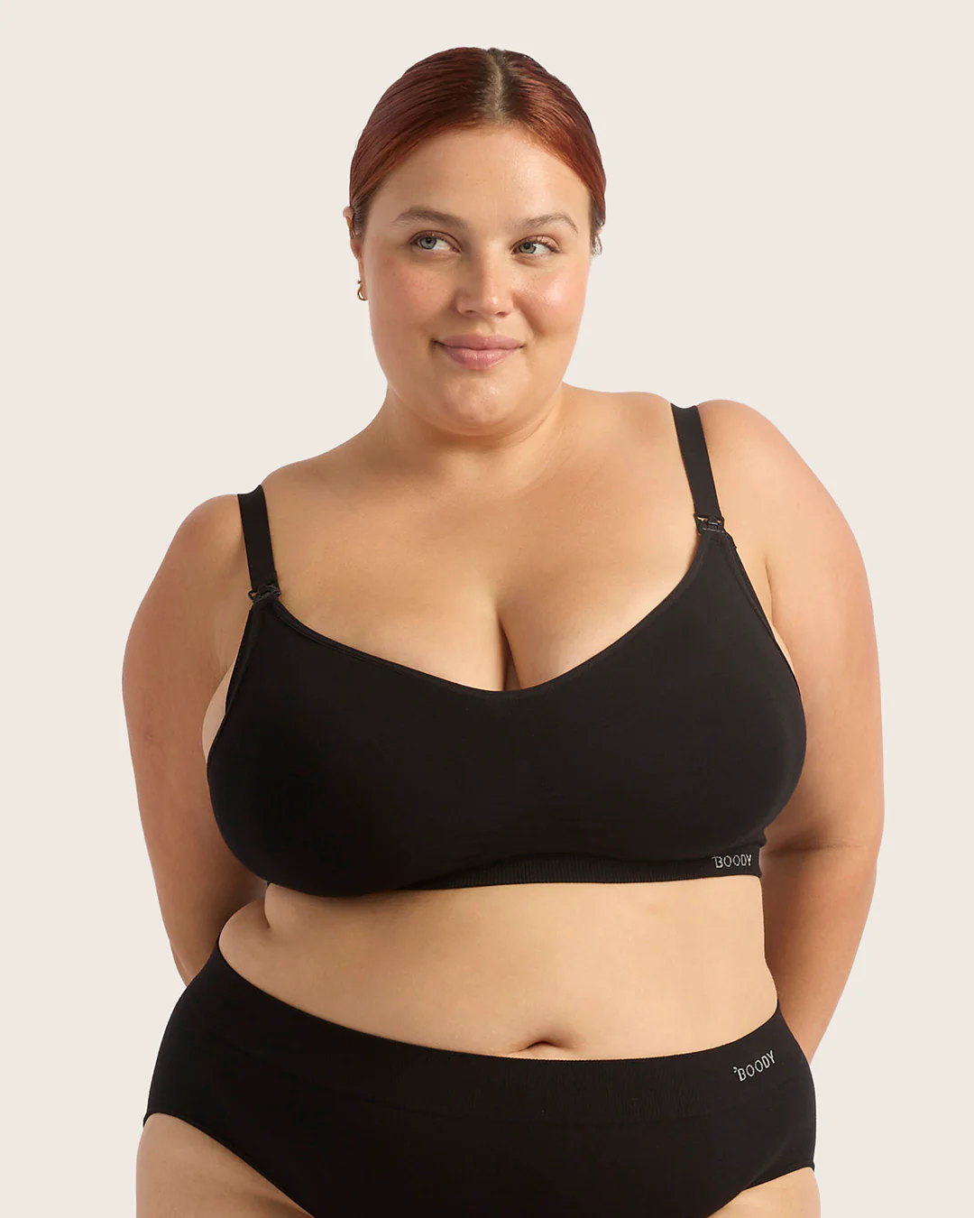Wireless Maternity Bra - Black - Image 6