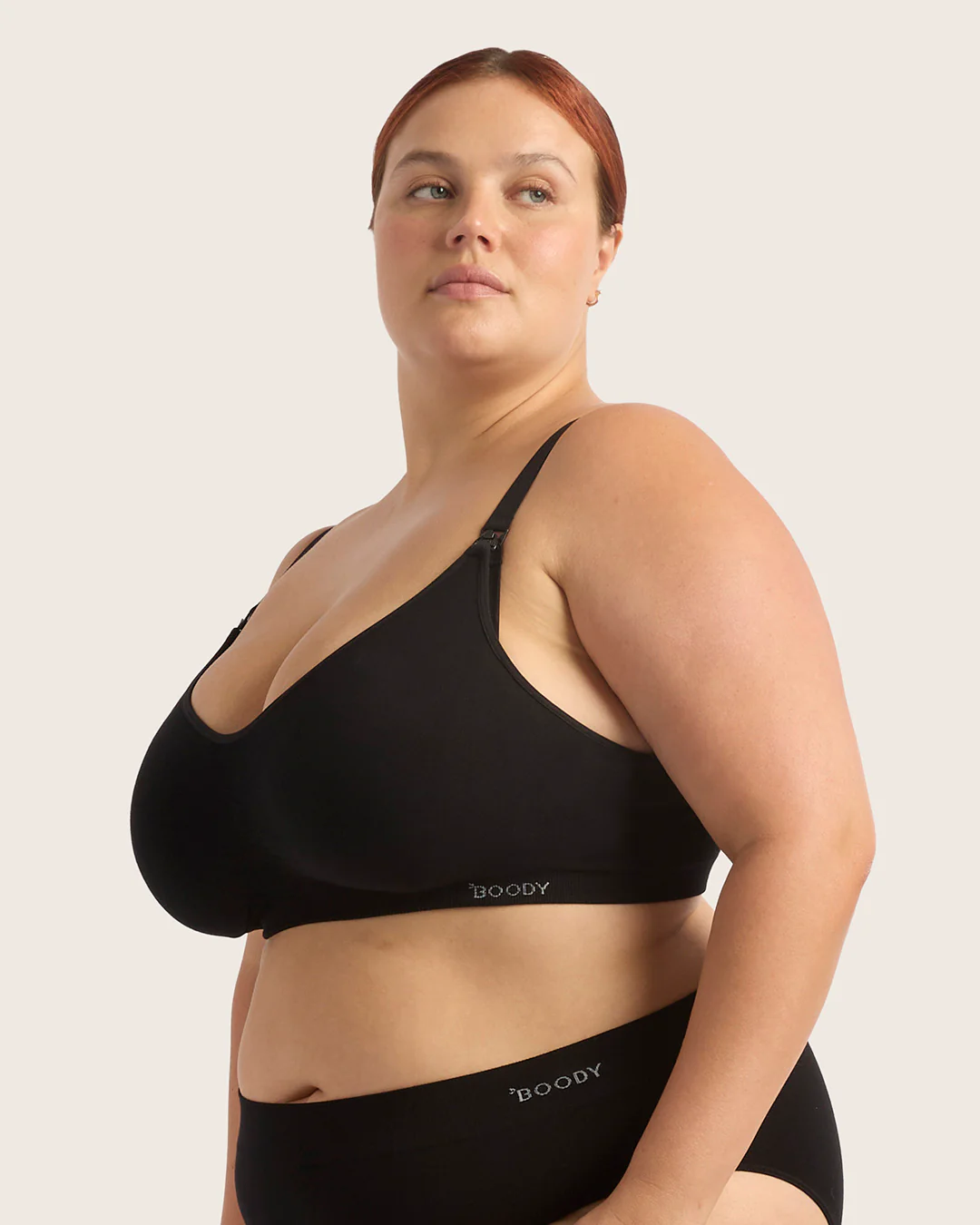 Wireless Maternity Bra - Black - Image 8