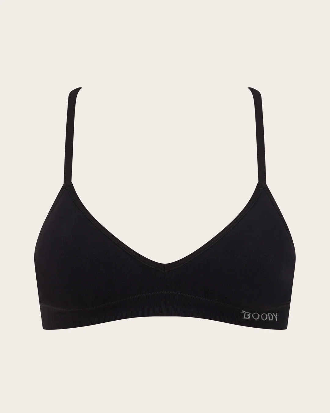 Wireless T-Shirt Bralette - Black - Image 6