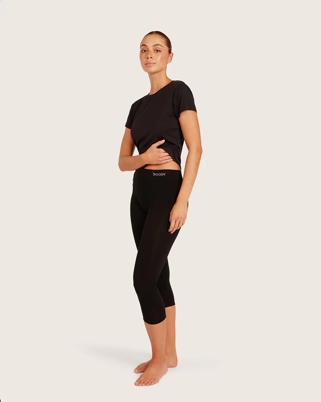Women's Base Layer Crew Neck T-Shirt - Black - Image 4