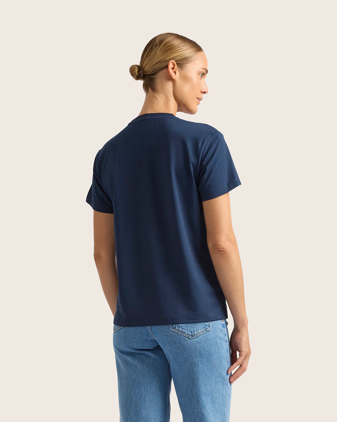 Women's Classic Crew Neck T-Shirt - Navy - Image 10