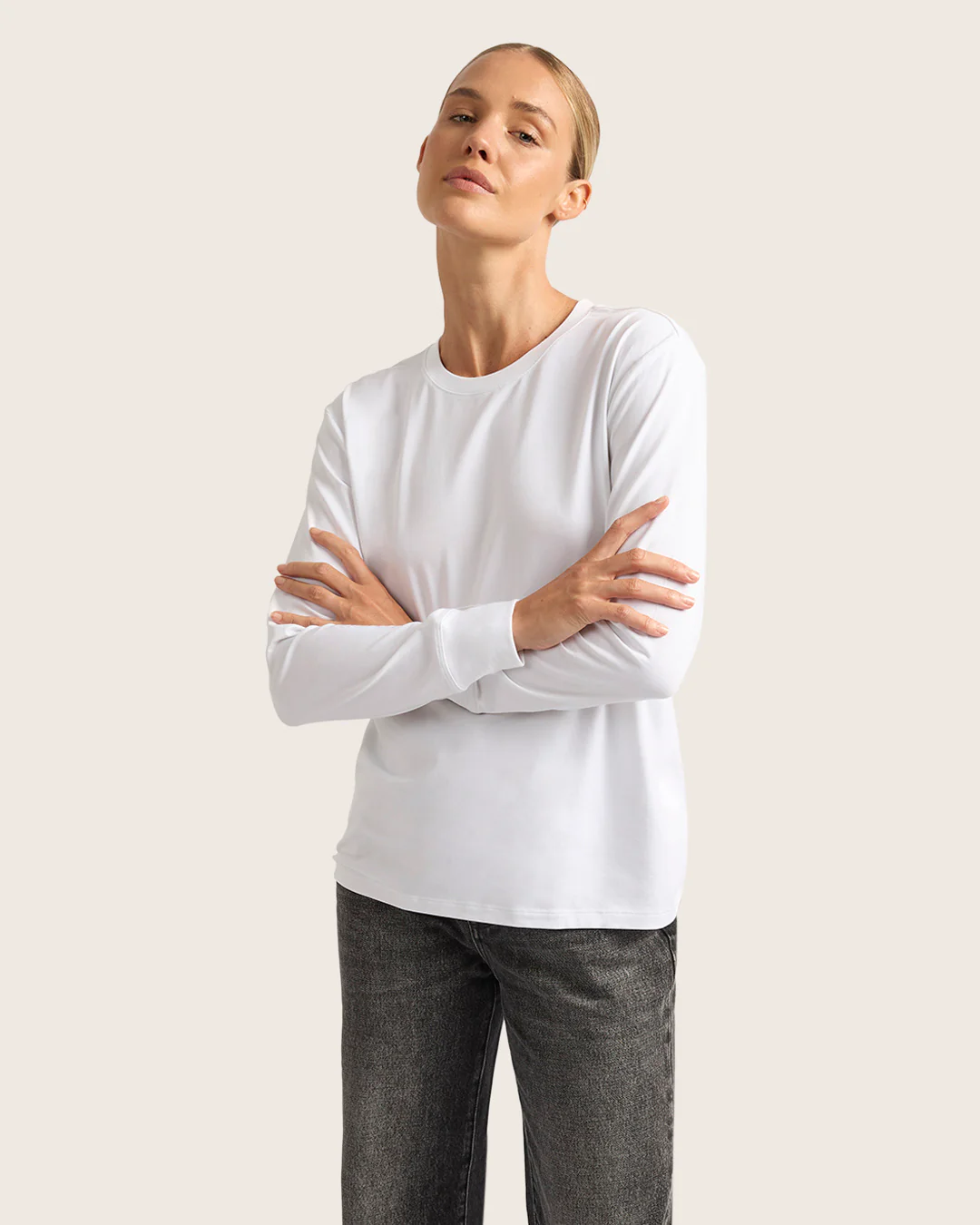 Women's Classic Long Sleeve T-Shirt - White - Image 6
