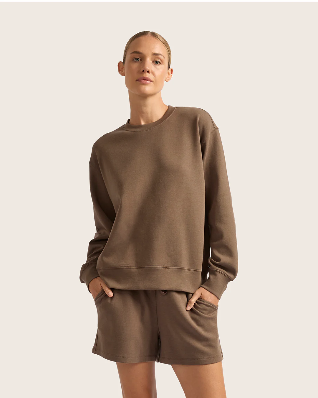 Women's Crew Neck Sweater - Oyster - Image 2