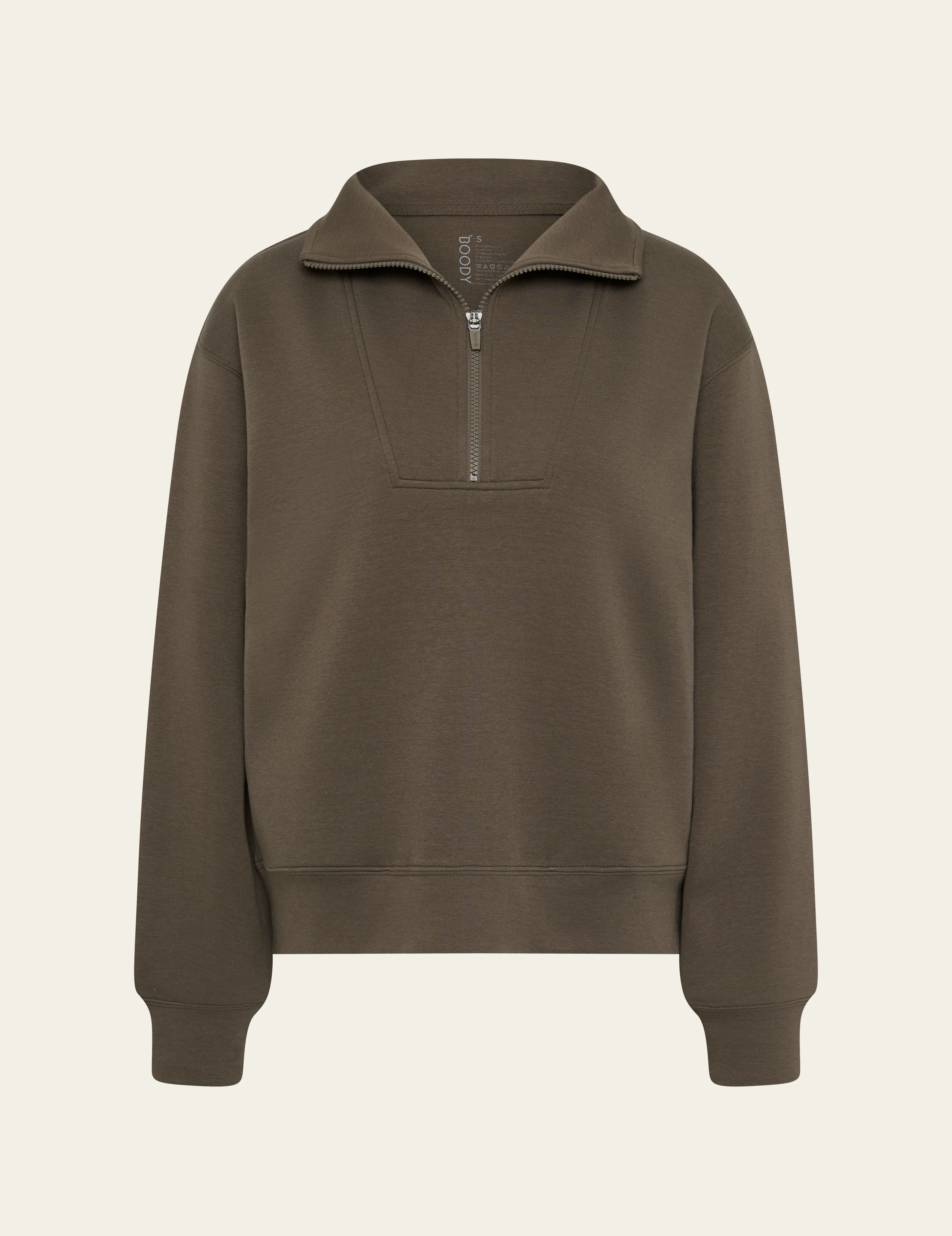 Women's Quarter Zip Sweater - Oyster - Image 10