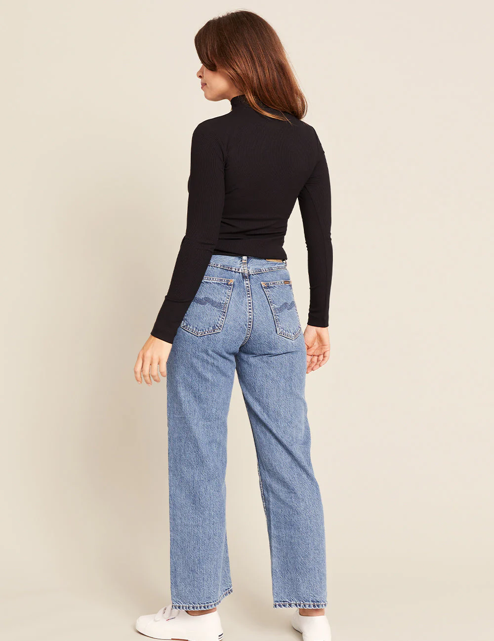 Women's Ribbed Turtleneck Top - Black - Image 9