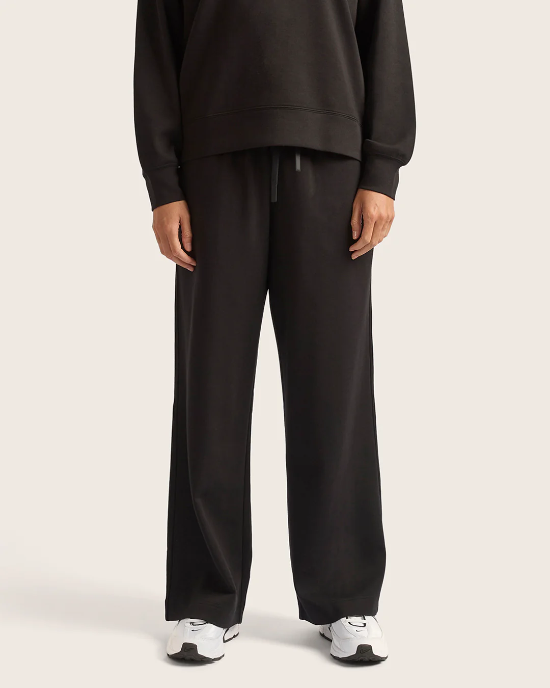Women's Straight Leg Sweat Pants - Black - Image 3