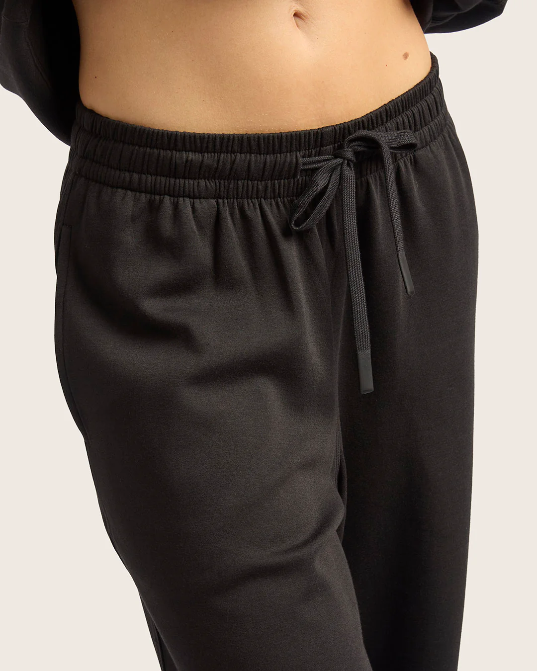 Women's Straight Leg Sweat Pants - Black - Image 6