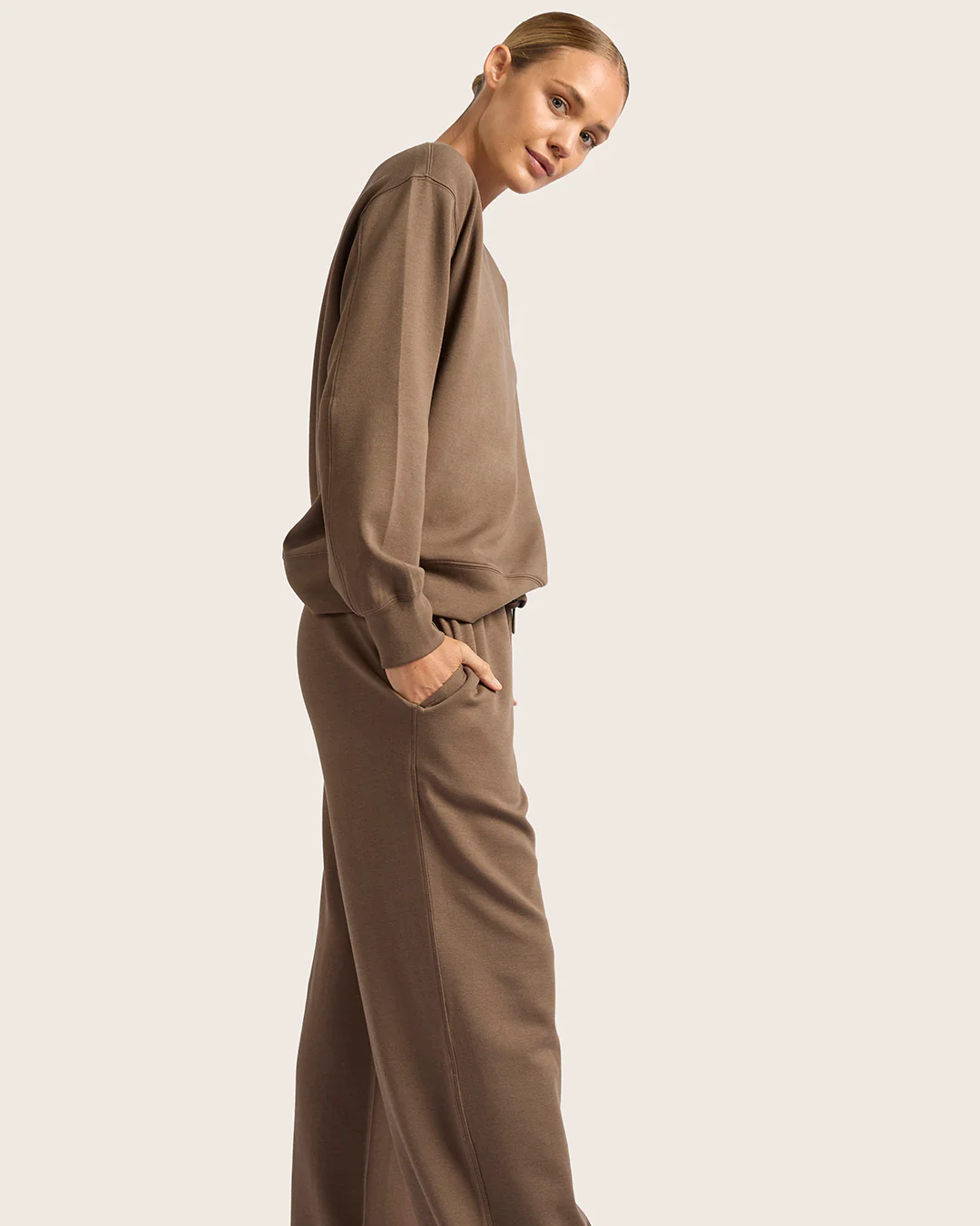Women's Straight Leg Sweat Pants - Oyster - Image 8