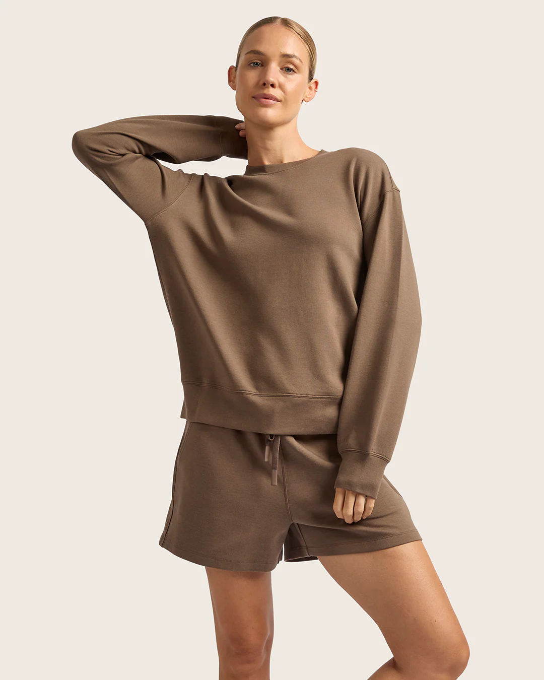 Women's Sweat Shorts 3" - Oyster - Image 5